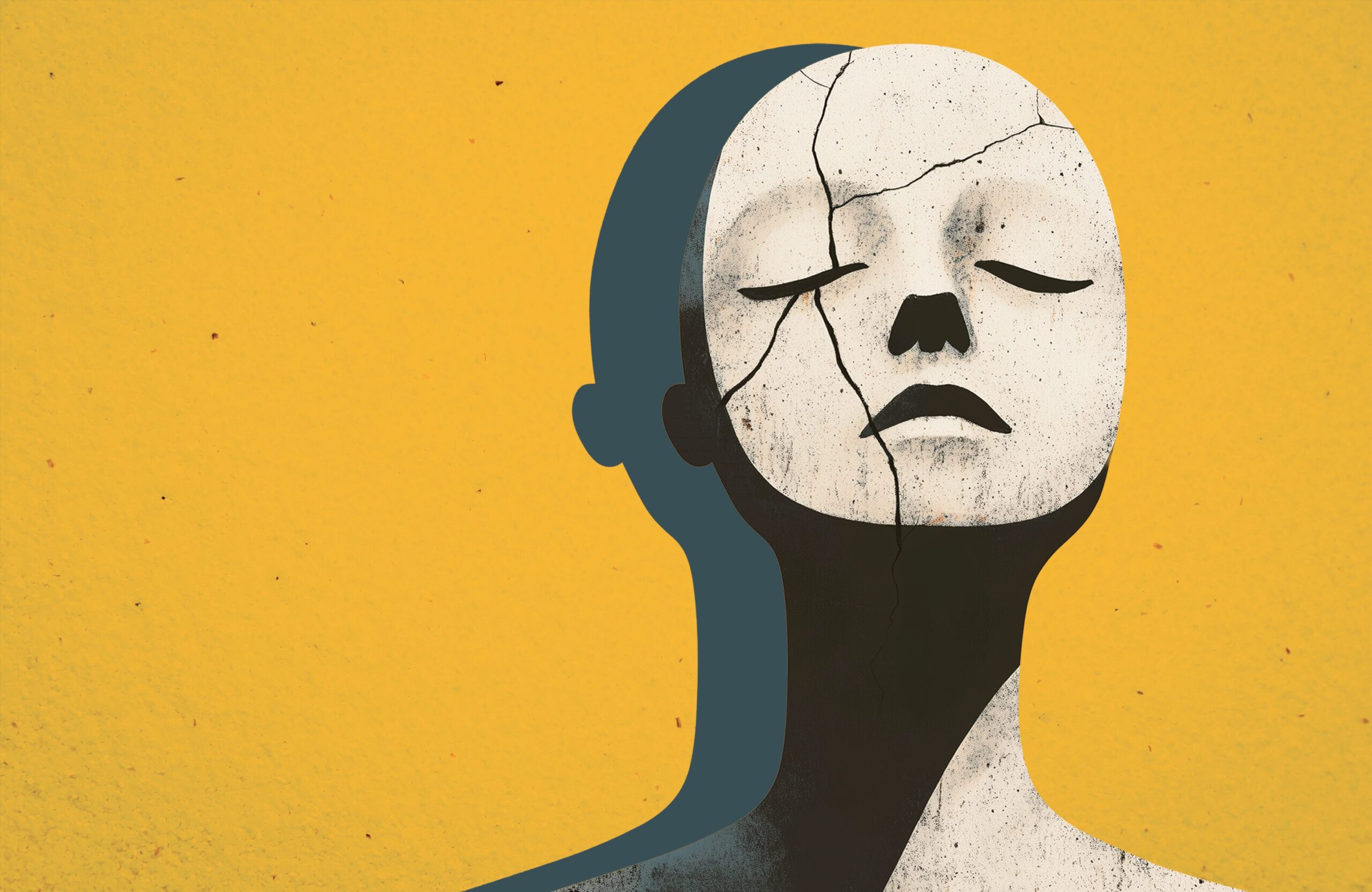 kare bubrik kitabının kapağındaki çatlak taş bebek görüntüsü