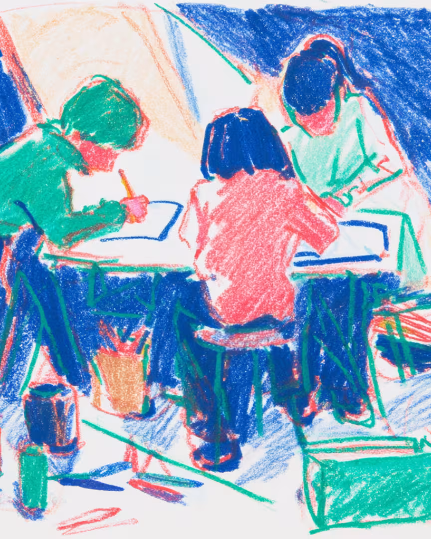 resim çizen çocuklar 