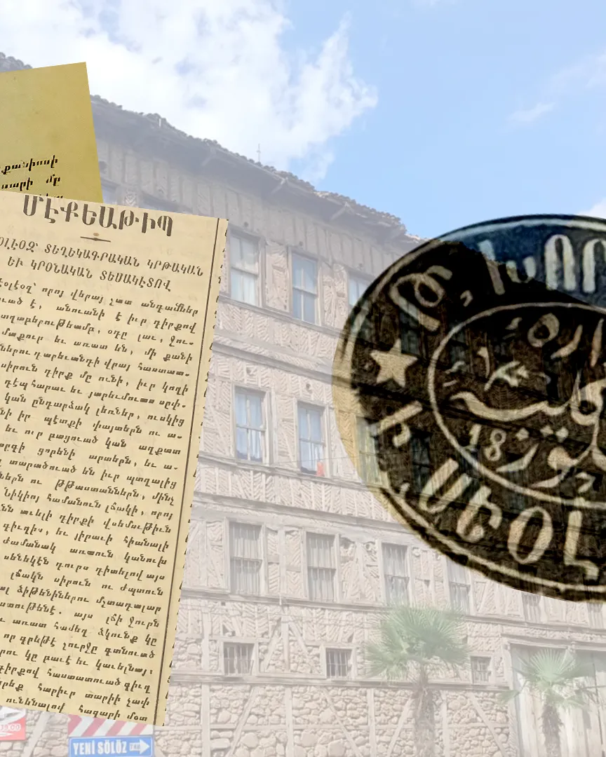 saloz kilise damgası ve gazete küpürleri