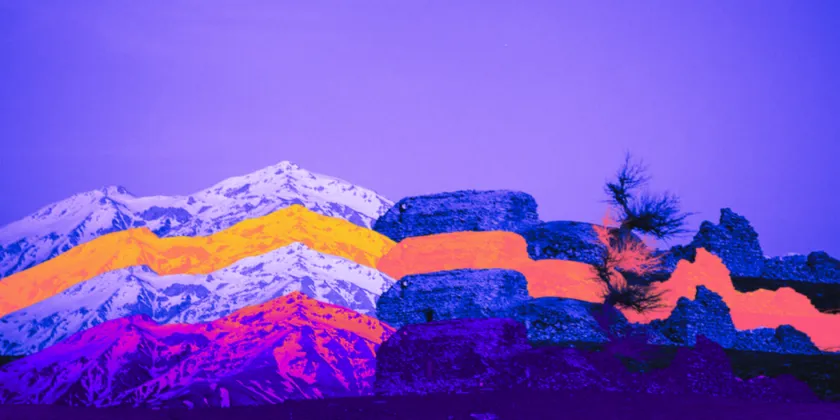 Komk köyünün kilise kompleksinin harabeleri. Fotoğraf: Norair Chahinian. (Kaynak: Houshamadyan)